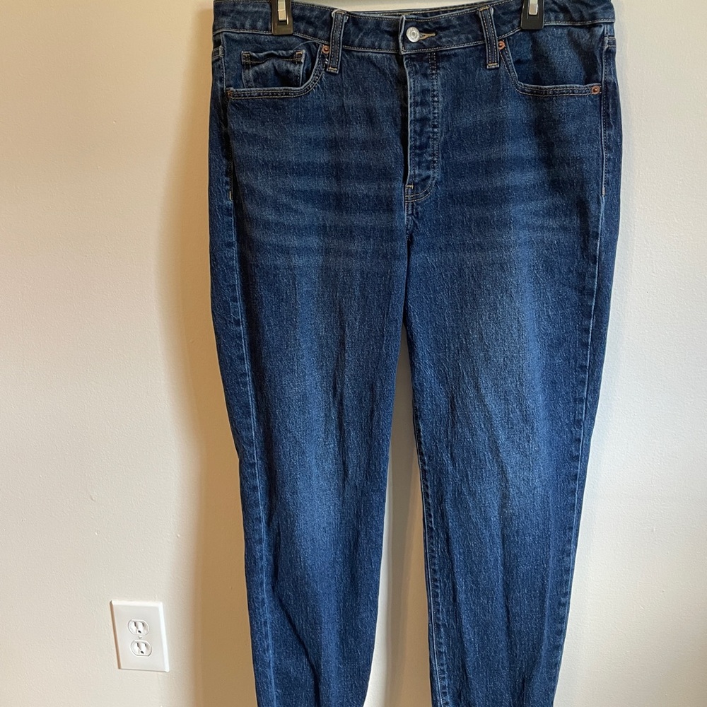 Old Navy Dark Blue Straight Leg Jeans